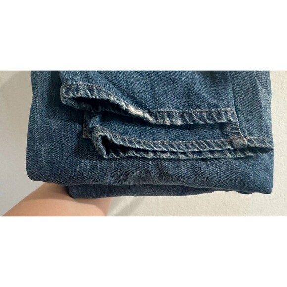 GAP Cropped Slouch Straight Leg Denim Overalls Classic Women's Size Medium - Picture 16 of 16